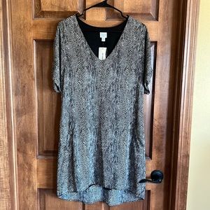 EVEREVE Peyton Jensen Animal Print Short Sleeved Dress, Size M, New w/Tags